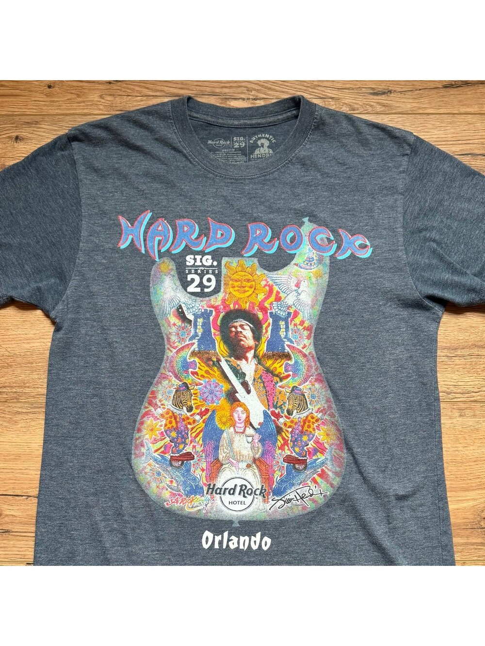 Hard Rock Cafe Jimi Hendrix Signature Series 29 T-Shirt Medium Orlando